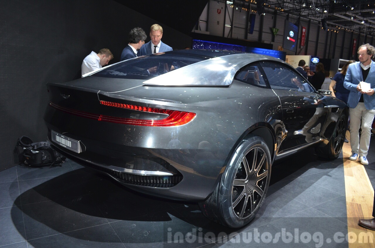 Aston Martin DBX Concept rear three quarters right at the 2015 Geneva