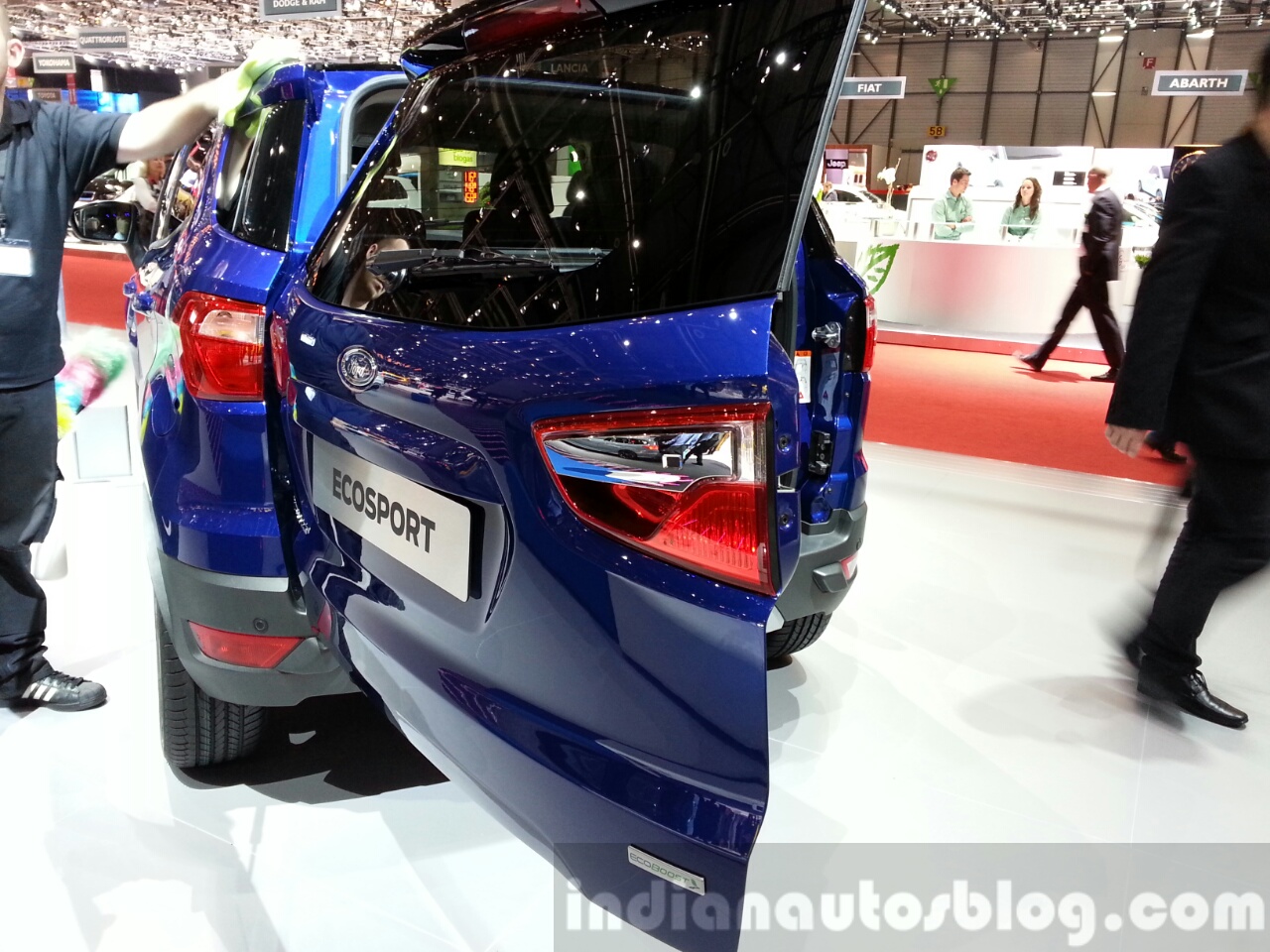 Ford EcoSport S rear door open at the 2015 Geneva Motor Show