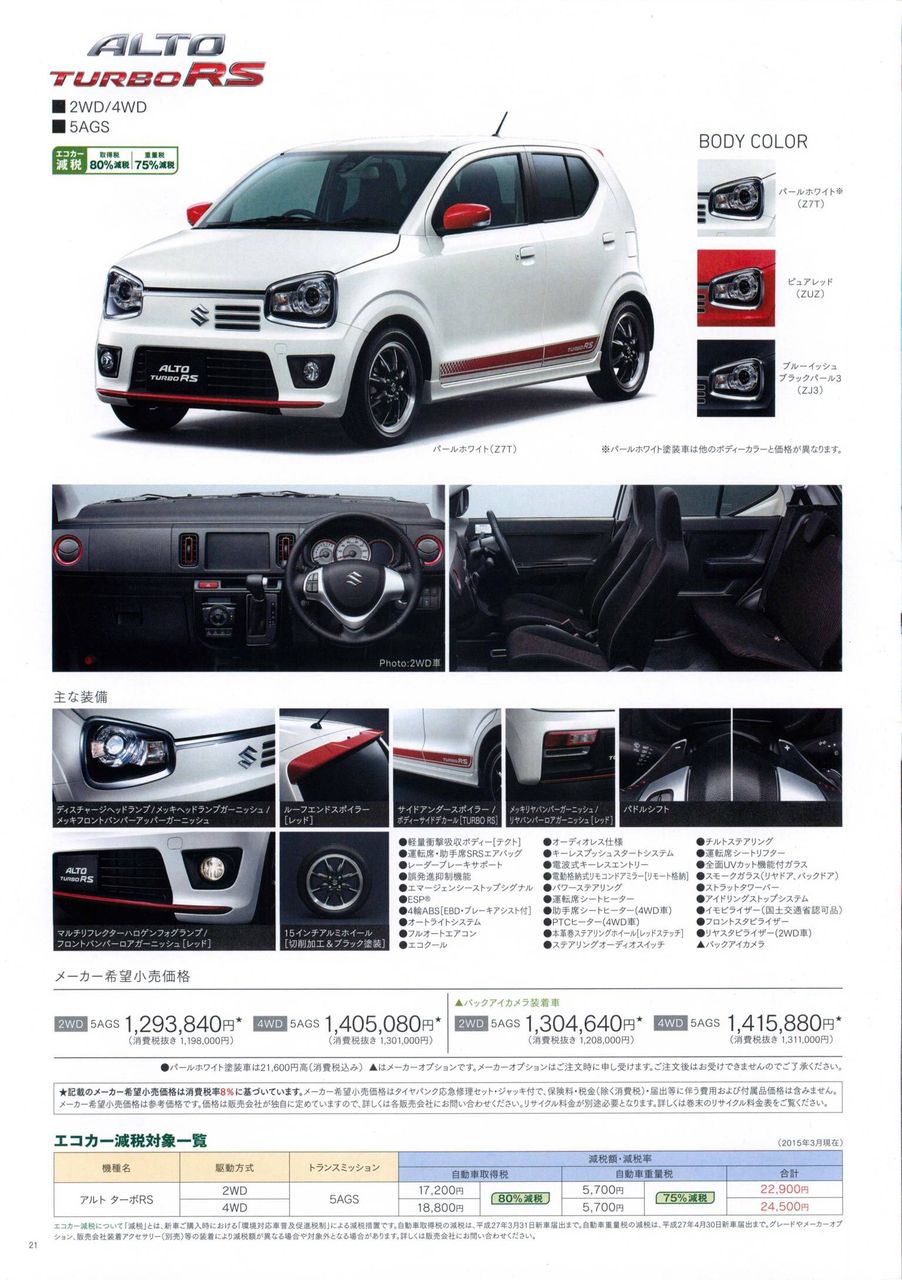 Suzuki Alto Turbo Rs With Amt Specifications Leaked In Japan