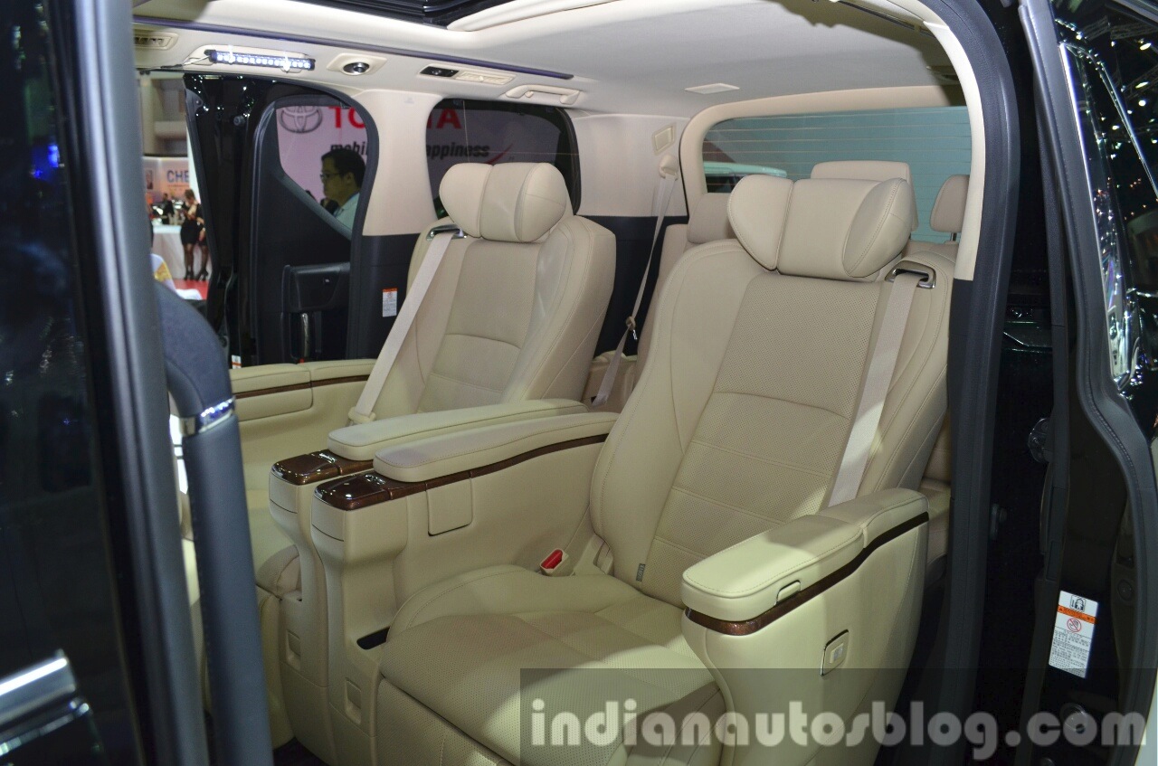 Toyota Alphard rear seats at the 2015 Bangkok Motor Show