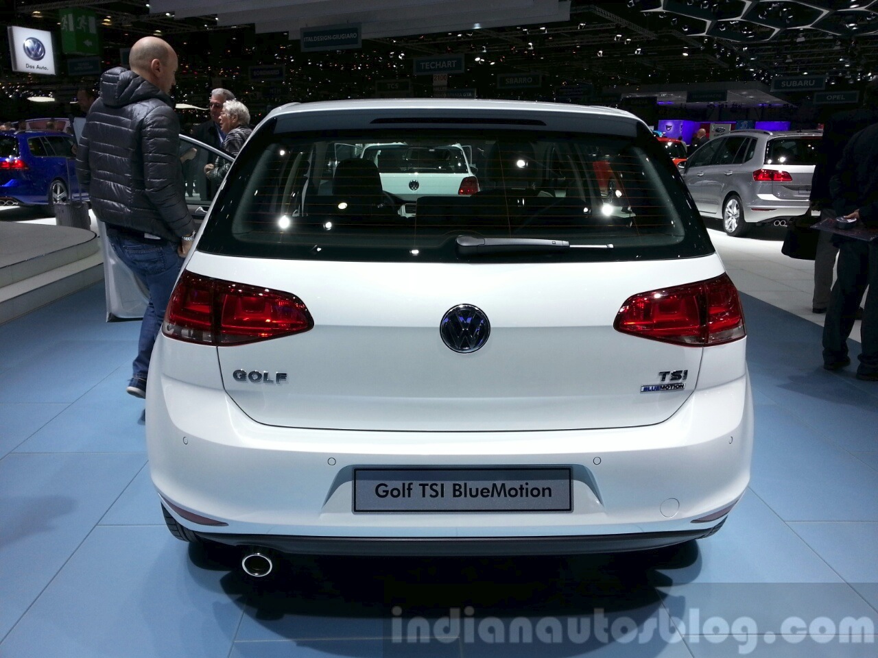 VW Golf TSI BlueMotion rear at the 2015 Geneva Motor Show