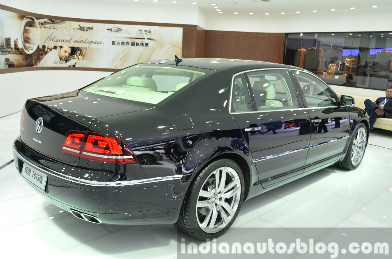 2015 Volkswagen Phaeton rear three quarter at Auto Shanghai 2015