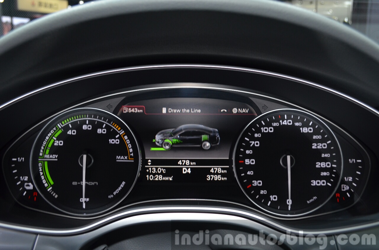 Audi A6 L e-tron instrument cluster at Auto Shanghai 2015