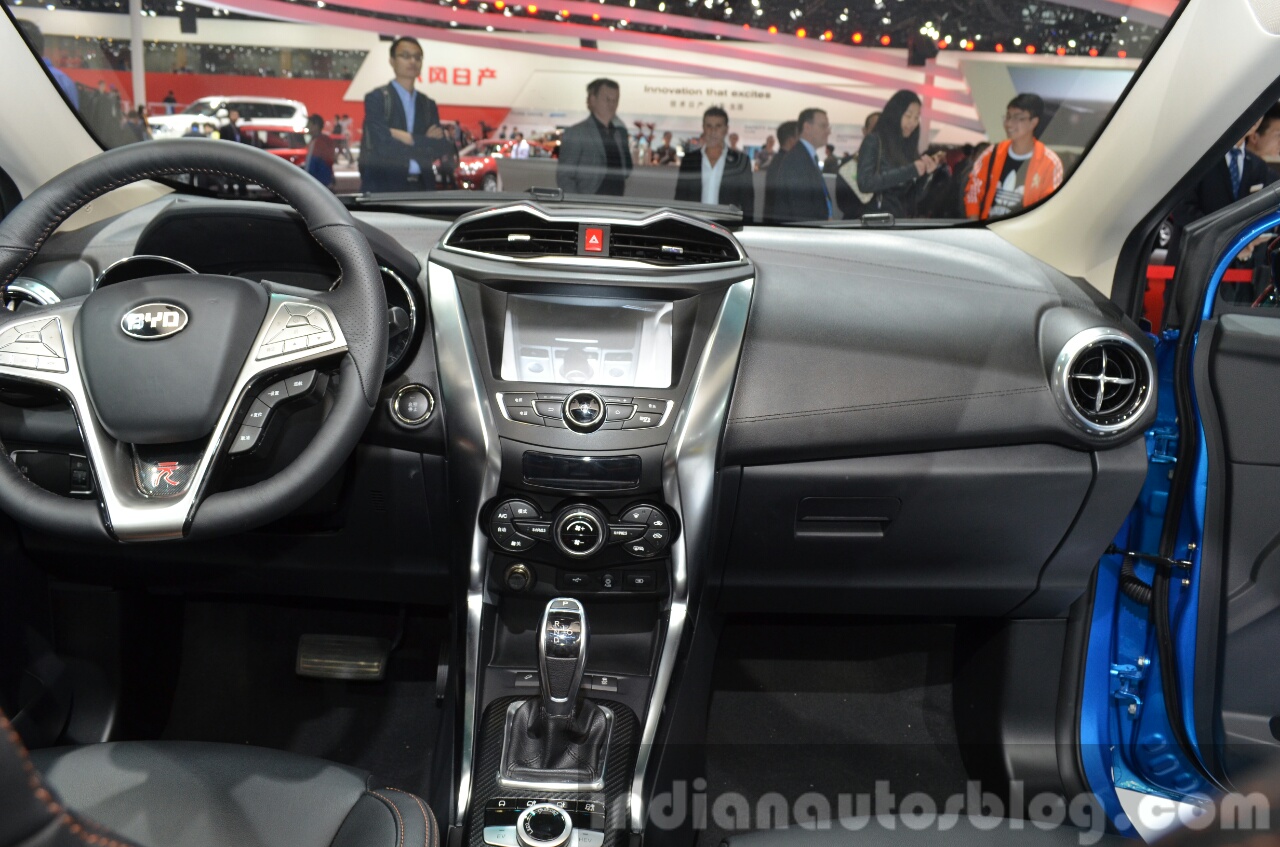 BYD Yuan concept center console at Auto Shanghai 2015