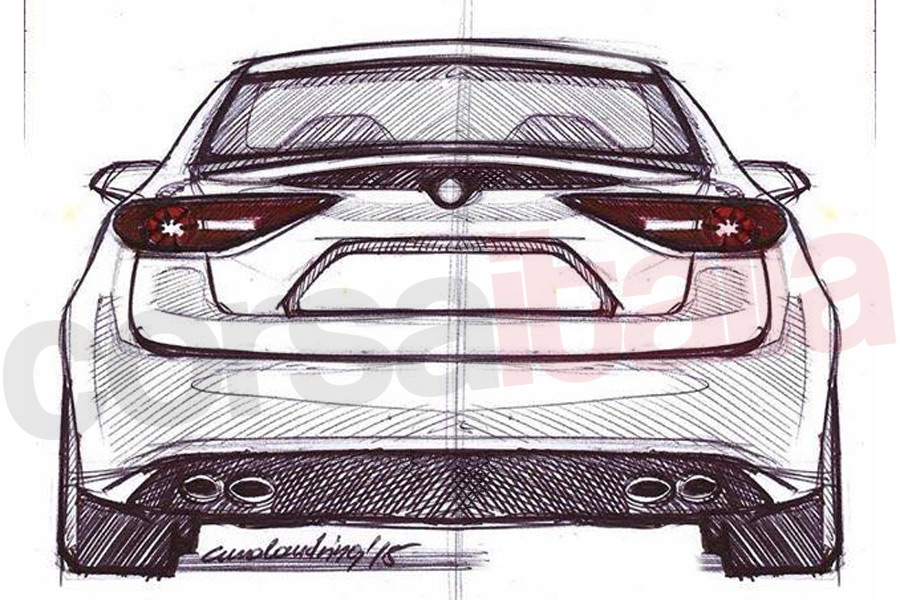 2016 Alfa Romeo Giulia unofficial sketches emerge