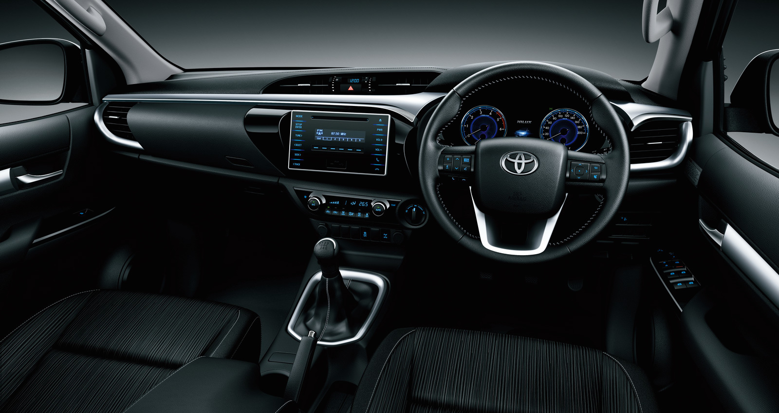 2016 toyota hilux interior dashboard press shots