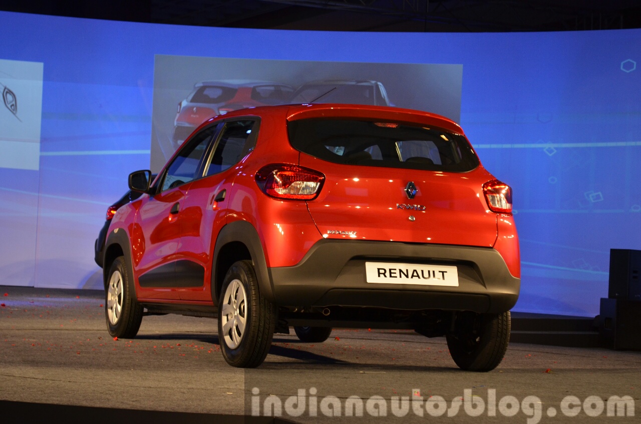Renault Kwid rear three quarter from India