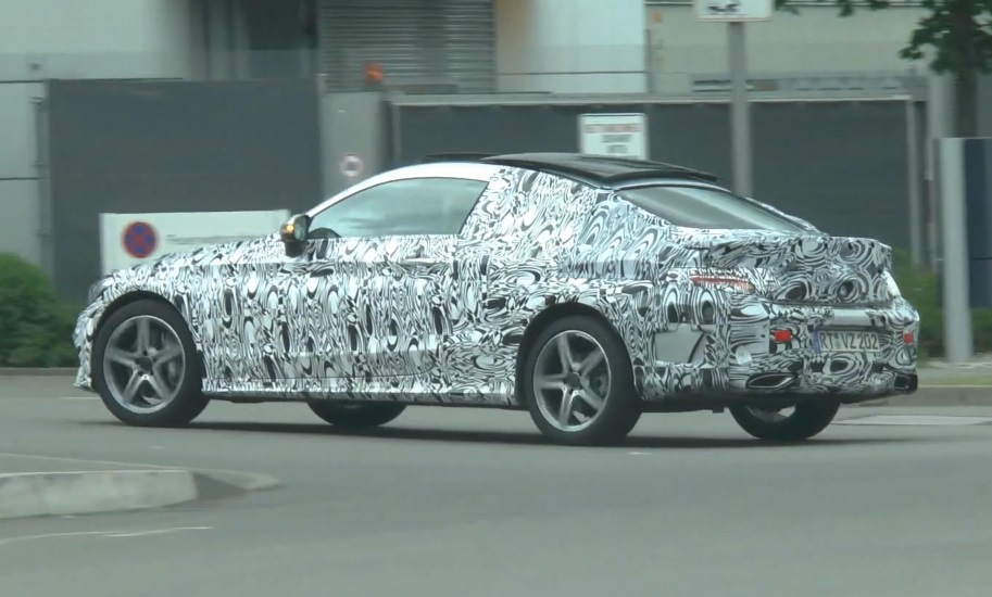 Mercedes C-Class Coupe side with production-spec body spotted
