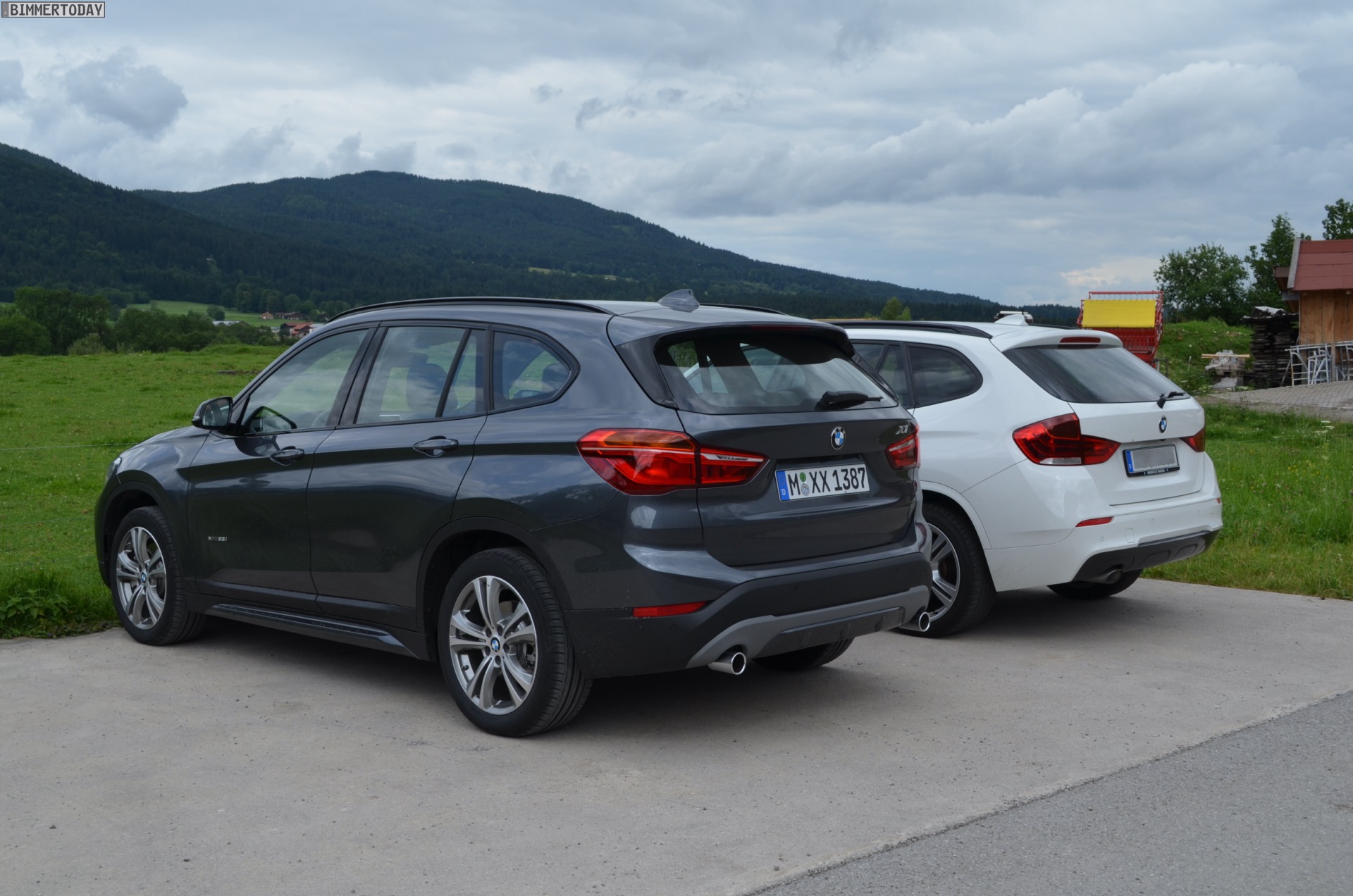2016 BMW X1 (F48) rear three quarter compared with 2014 BMW X1 (E84)