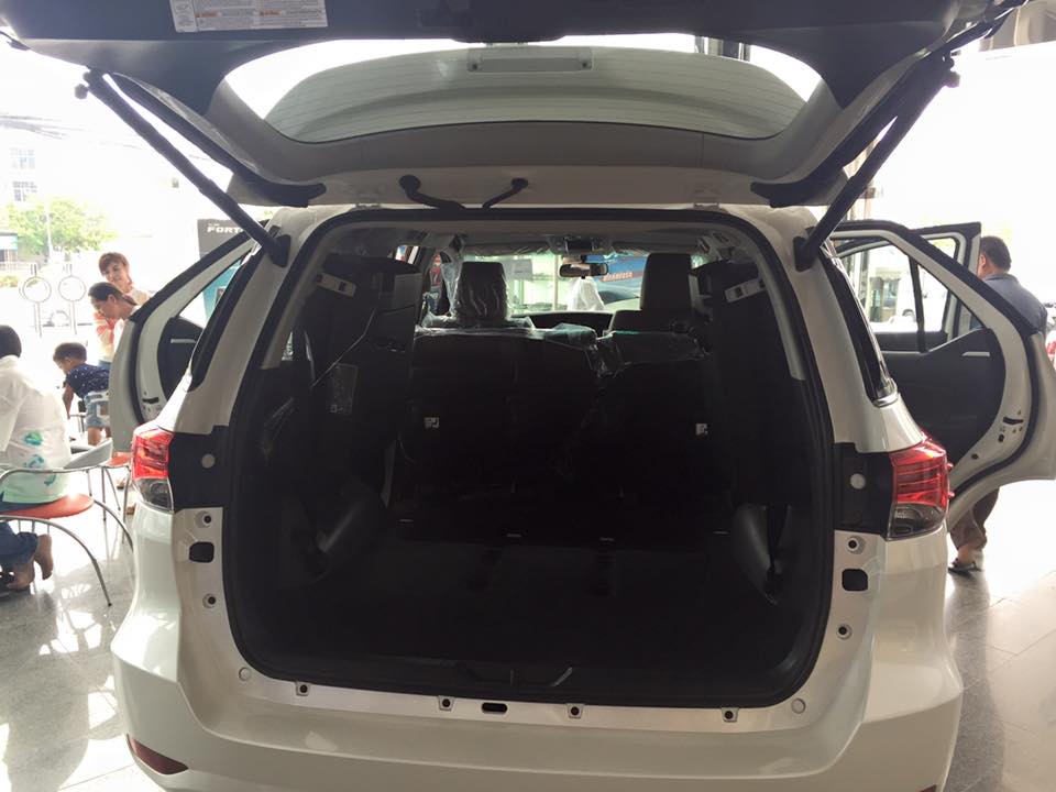 2016 Toyota Fortuner boot space on the showroom floor post 