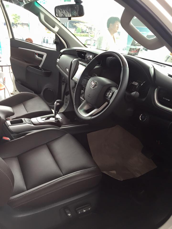 2016 Toyota Fortuner front cabin on the showroom floor post unveil