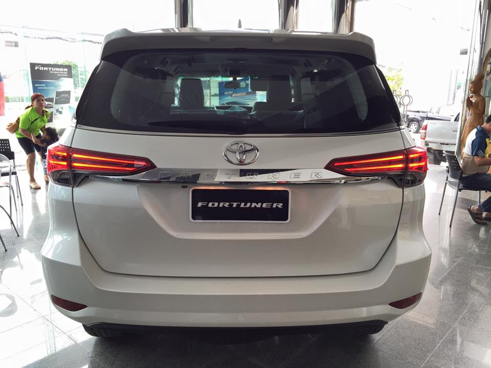 2016 Toyota Fortuner rear on the showroom floor post unveil