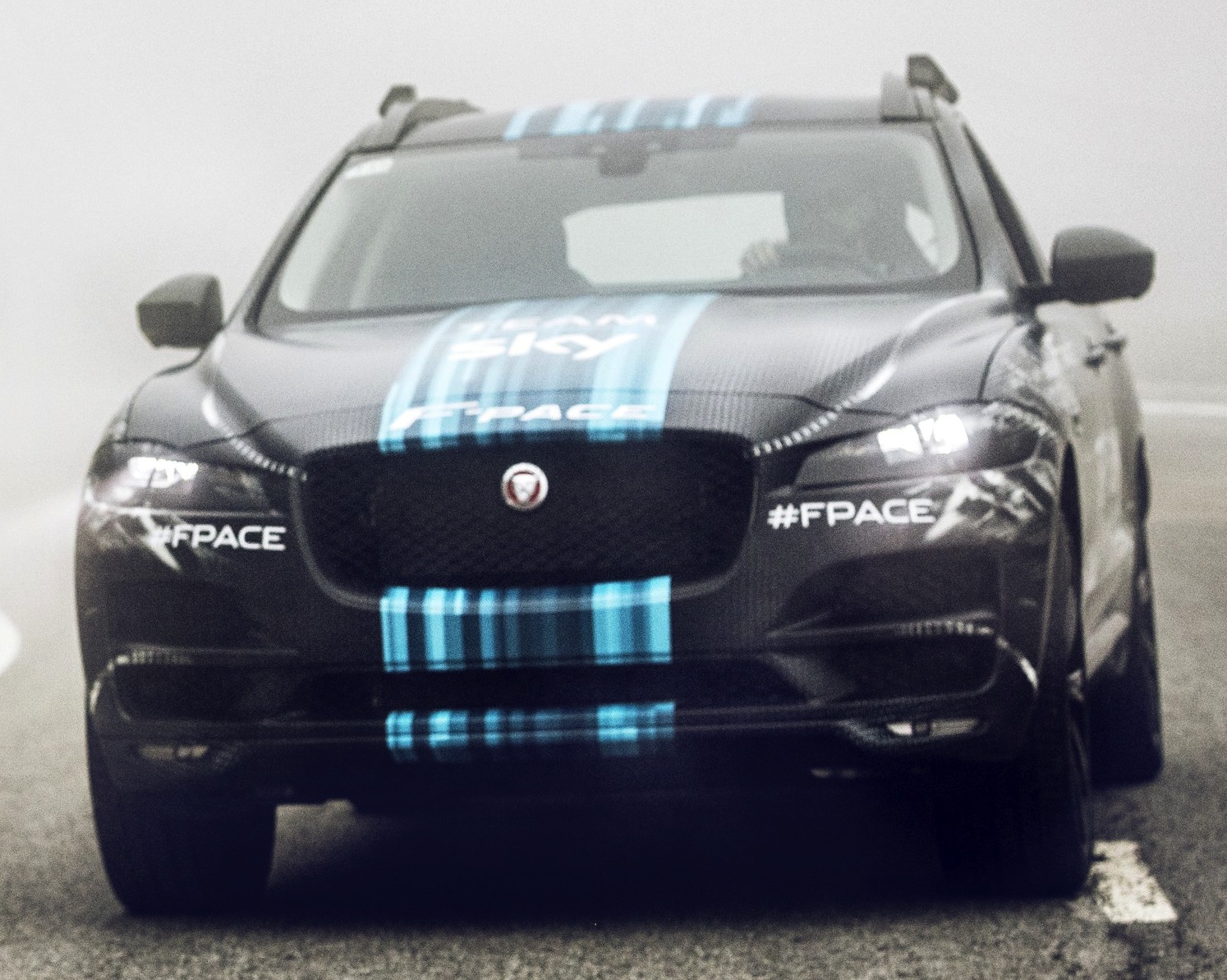 Jaguar F-Pace front-end Tour de France promotion image