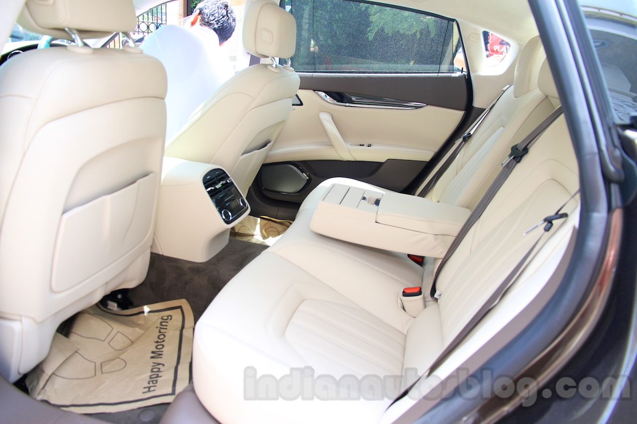 Maserati Quattroporte rear seats India reveal