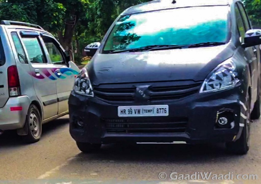 2016 Maruti Ertiga (facelift) caught testing ahead of launch