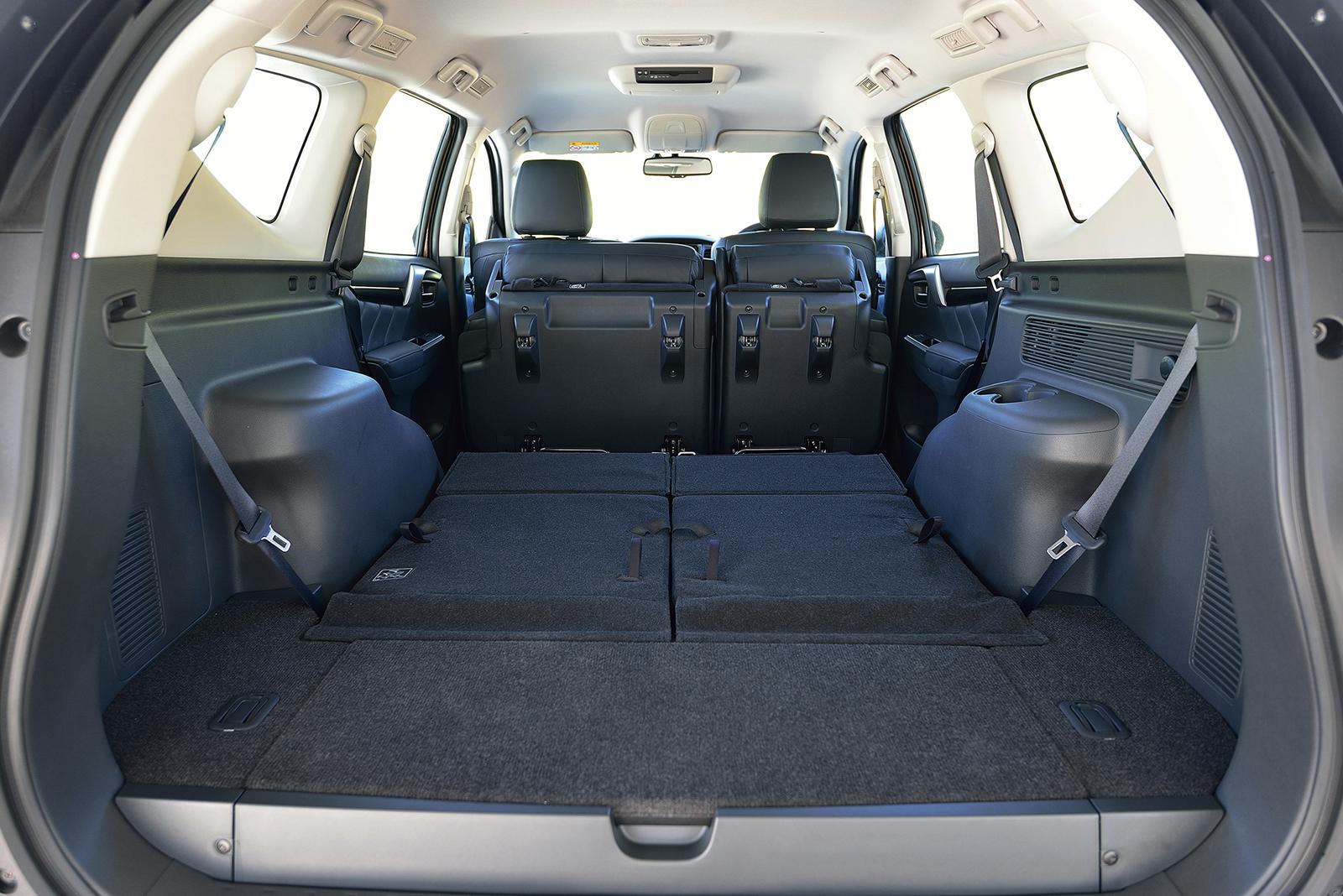 2016 Mitsubishi Pajero Sport boot space with seats folded 