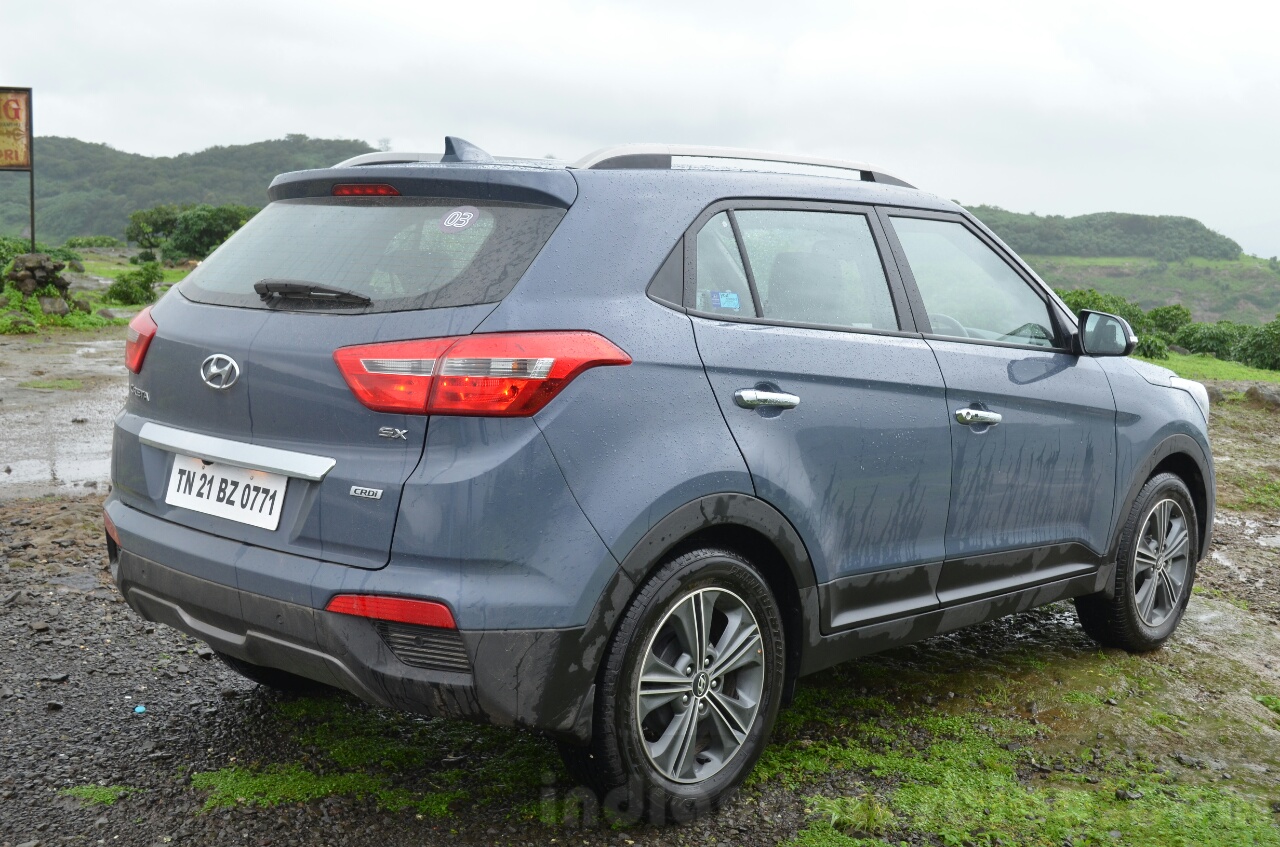 Hyundai Creta Diesel rear three quarter angle Review