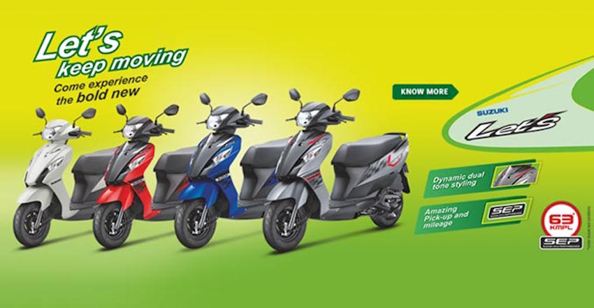  El scooter Suzuki Let's ahora disponible en colores de dos tonos