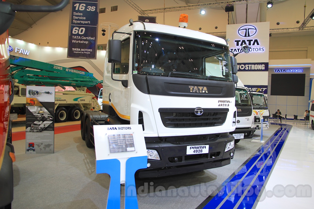 Tata Prima 4928 S Front Quarter At The 2015 Gaikindo Indonesia International Auto Show