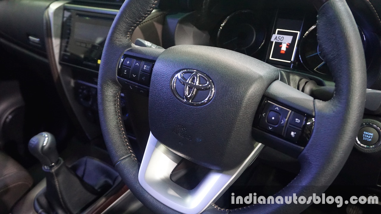 Toyota Fortuner MT (Manual Transmission) variant steering wheel