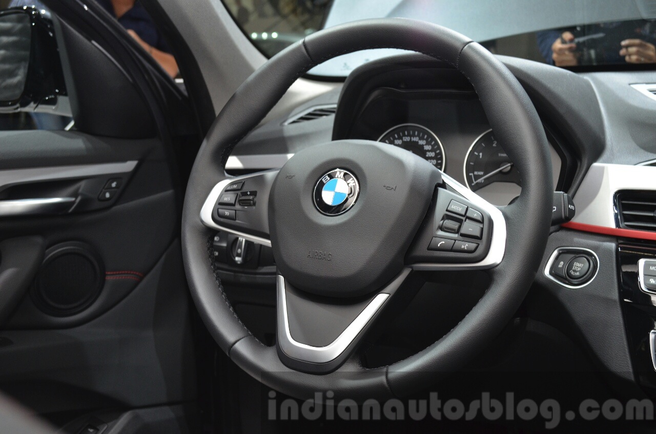 2016 BMW X1 steering wheel at the IAA 2015