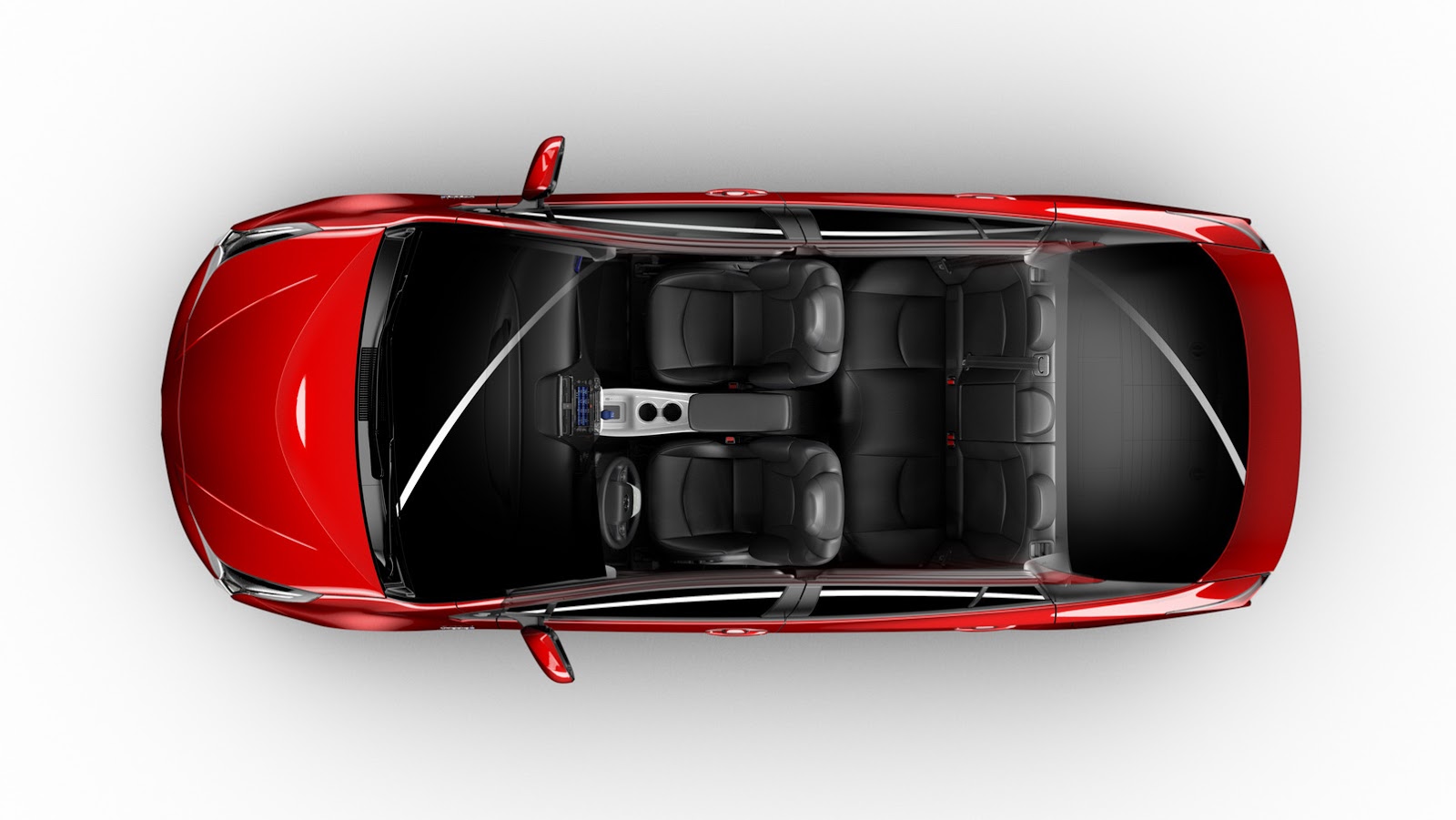 2016 Toyota Prius cabin top view North American specification official