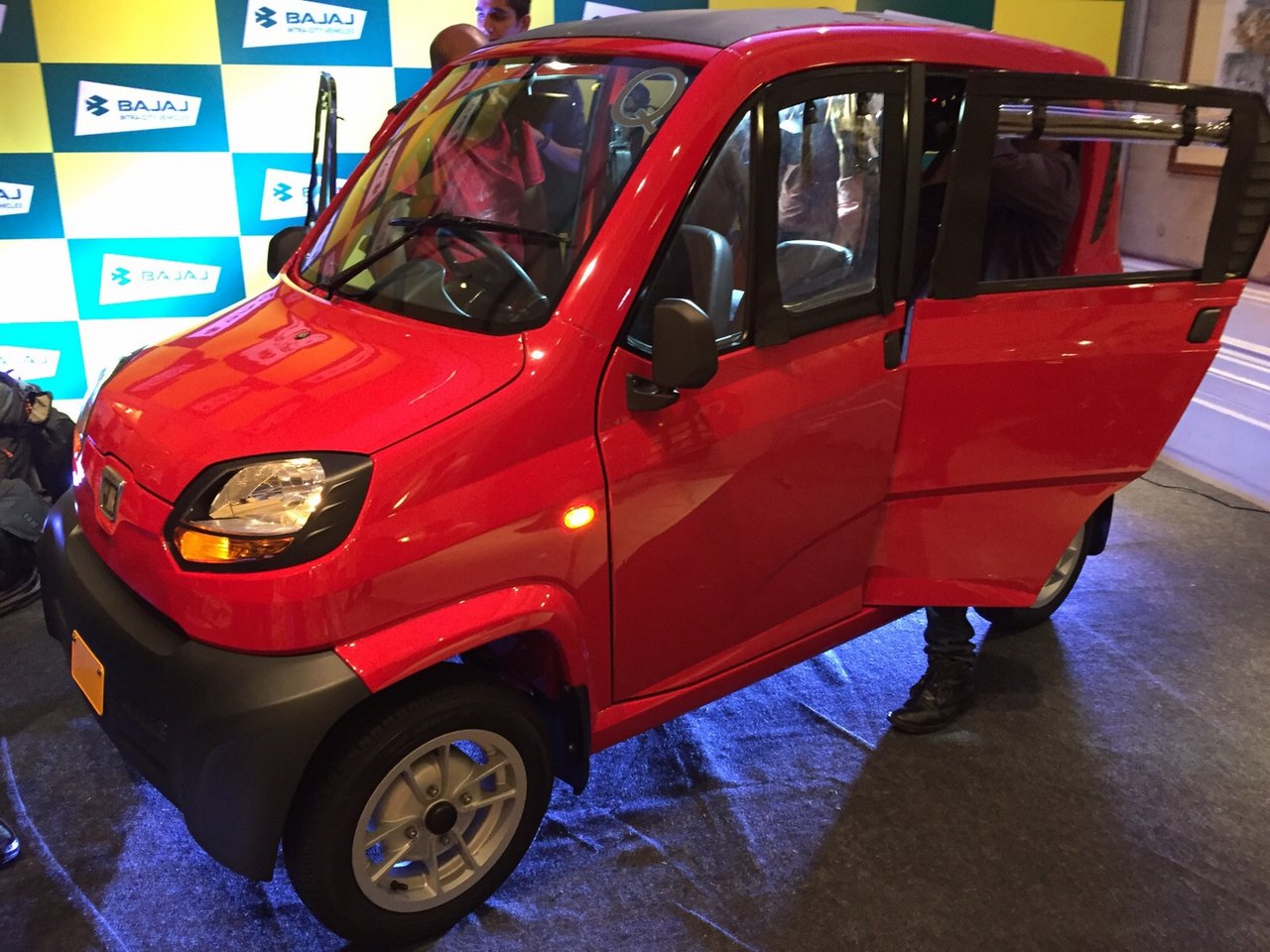 Bajaj Qute side during unveil in India