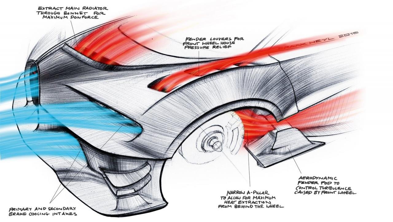 Detailed sketch of the Bugatti Vision GT (official image)