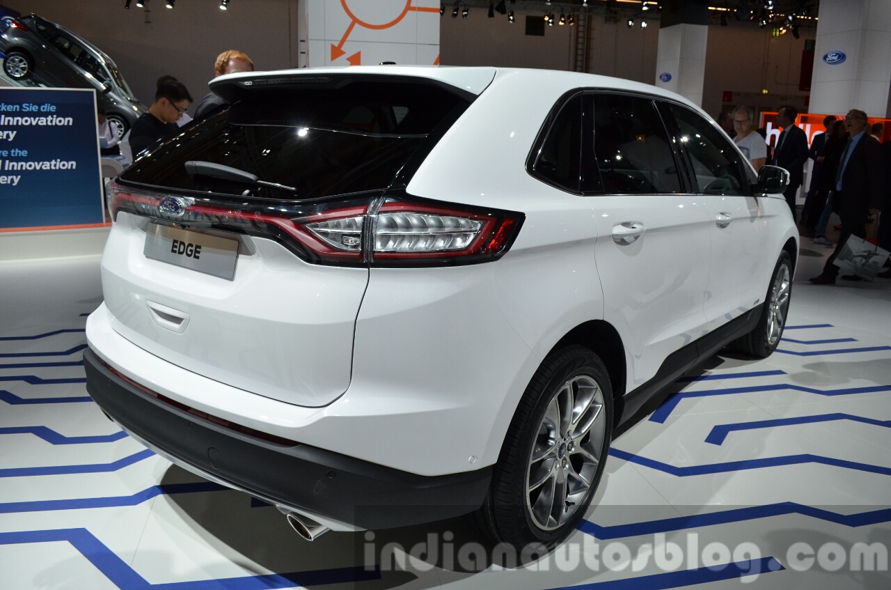 Euro Spec 2016 Ford Edge rear three quarter at IAA 2015