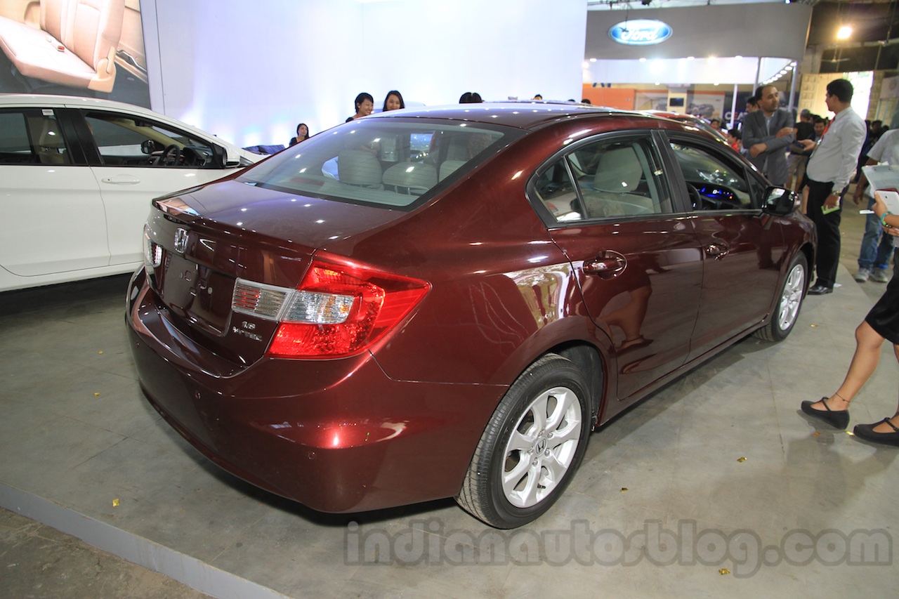 Honda Civic sedan rear three quarter right Nepal Auto Show 2015