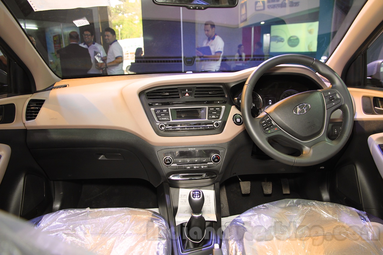 Hyundai Elite i20 dashboard interior at Nepal Auto Show 2015