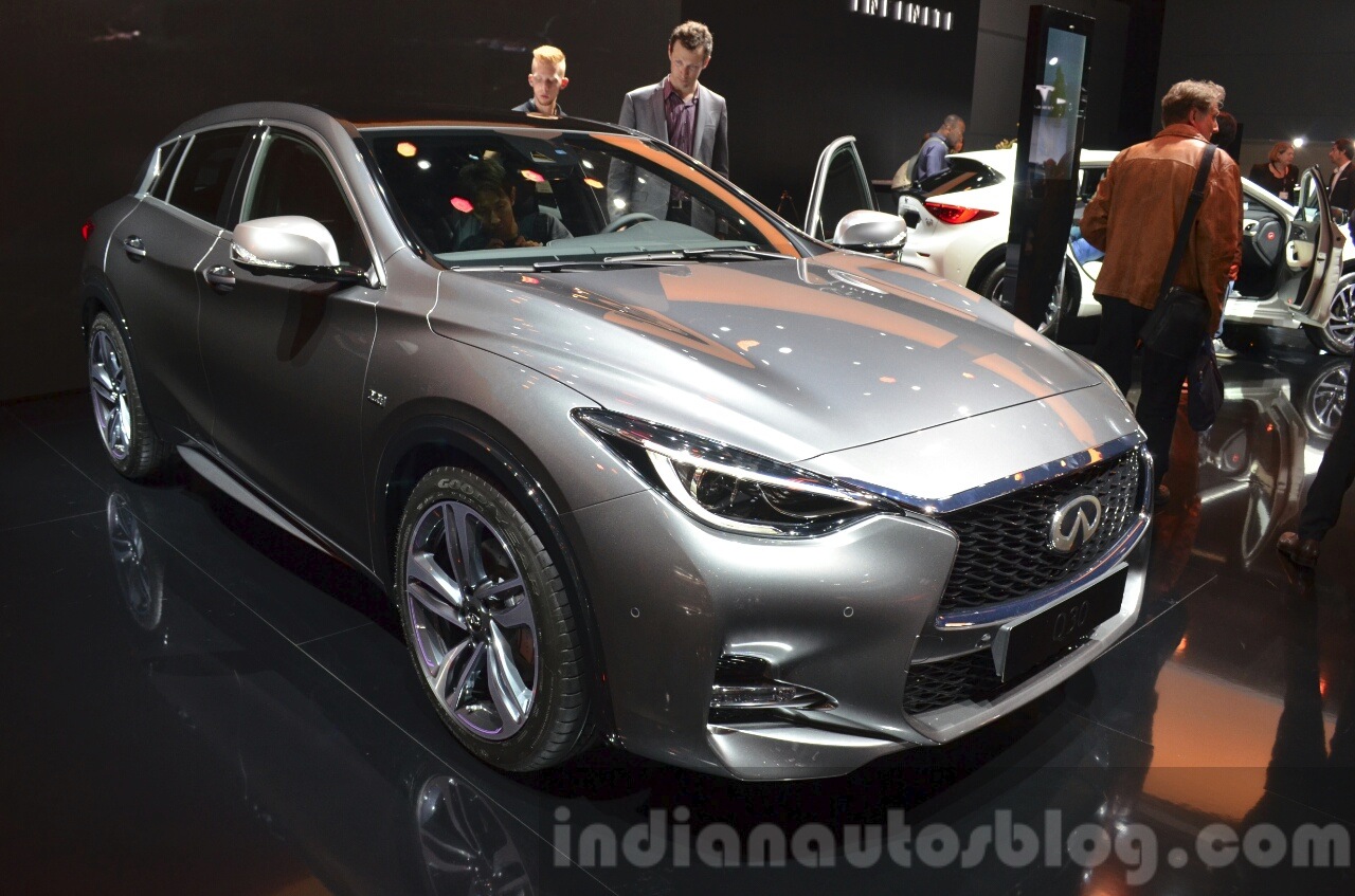 Infiniti Q30 City Black Edition front three quarter at IAA 