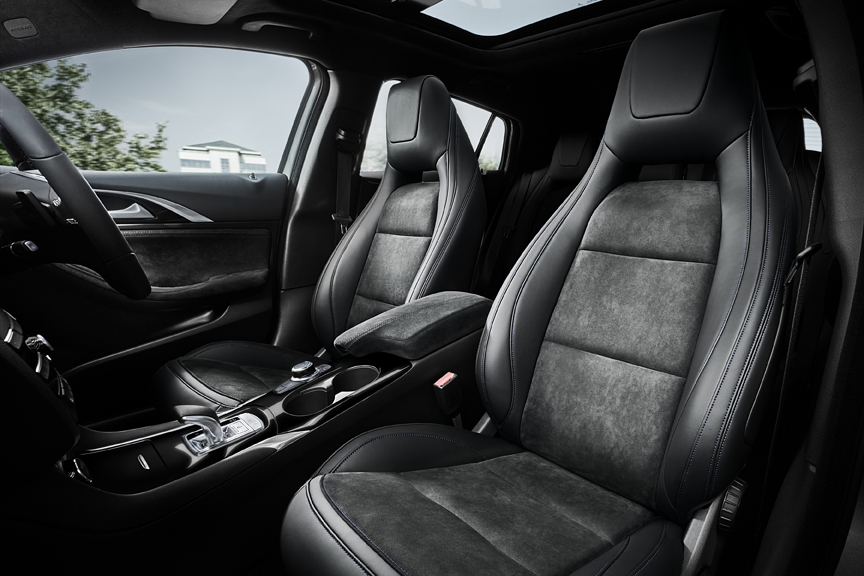 Infiniti Q30 black interior upholstery official image