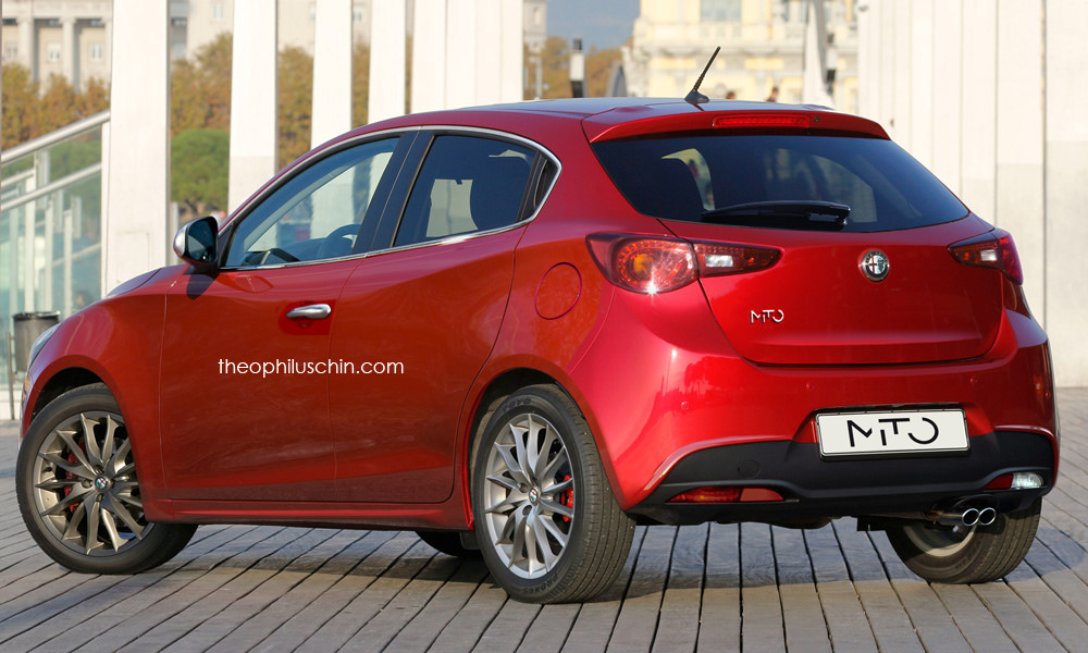 Next generation Alfa Romeo MiTo rear three quarter Rendering