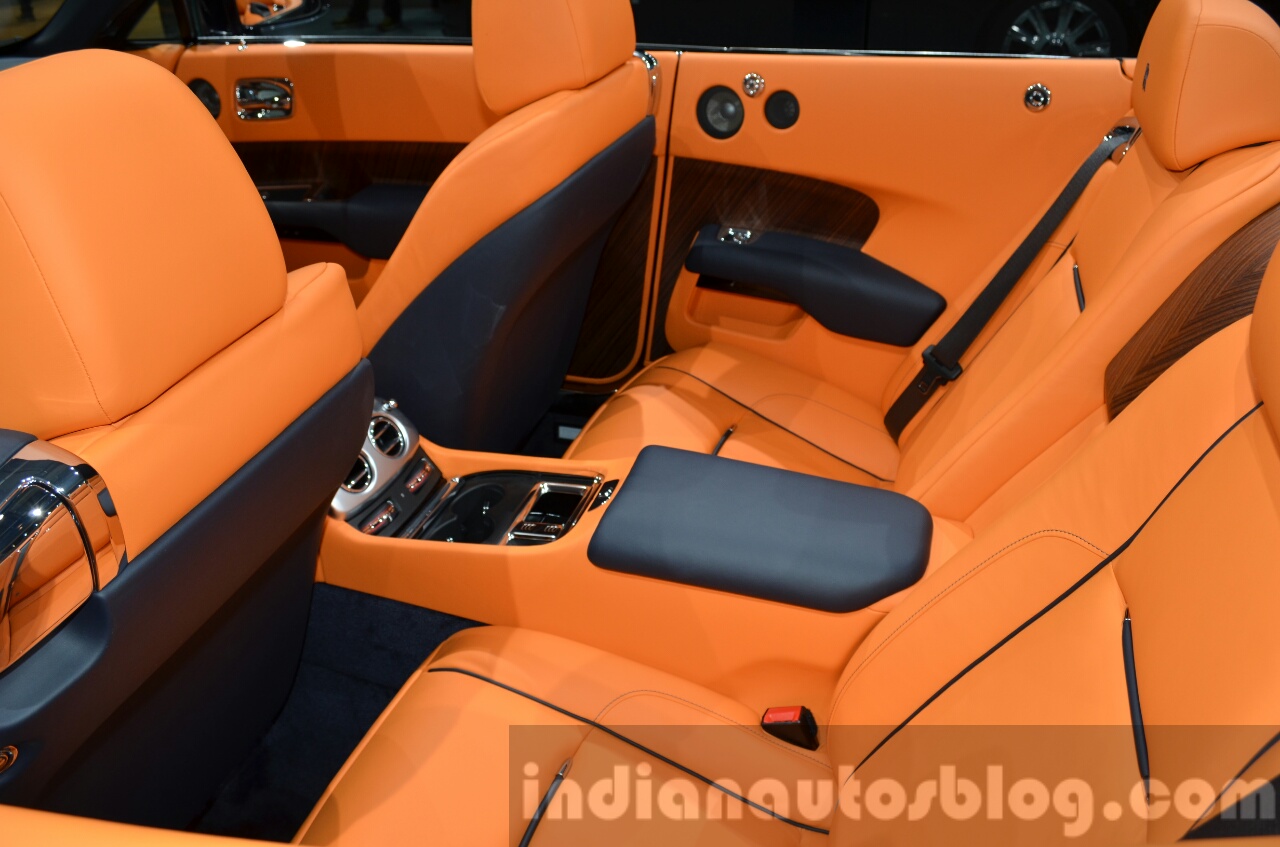 Rolls Royce Dawn rear seats at the 2015 IAA