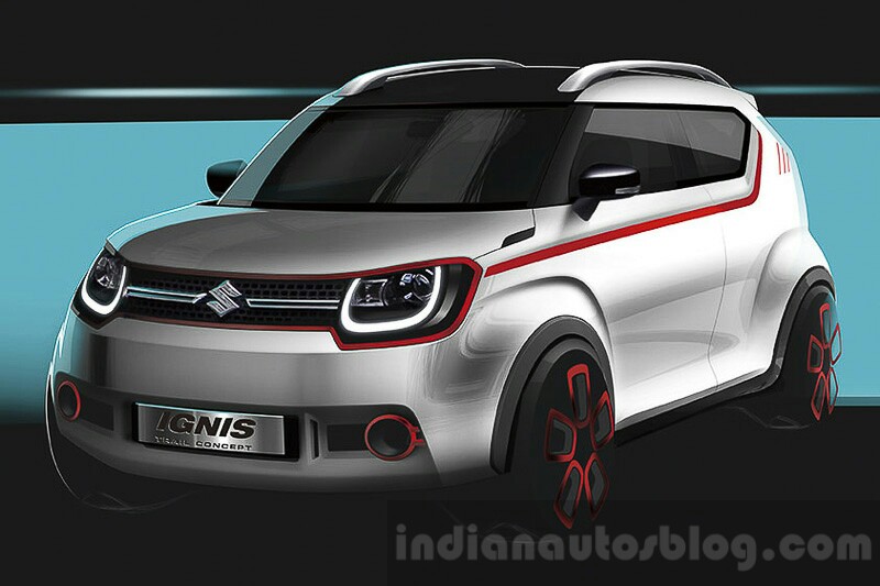 Suzuki Ignis Trail concept sketch press shots