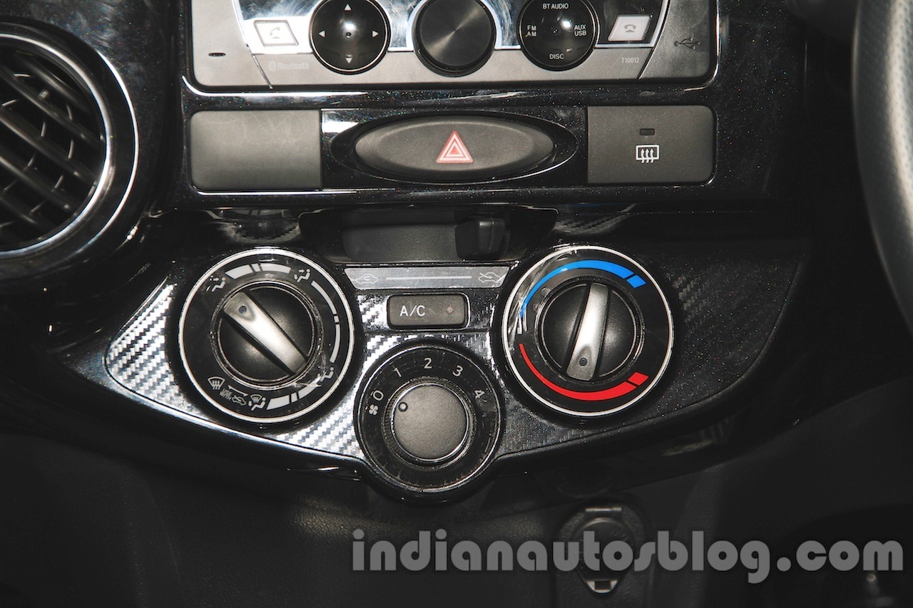 Toyota Etios Cross Diesel HVAC controls at the Nepal Auto Show 2015