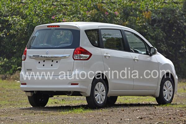 2016 Maruti Ertiga (facelift) rear quarter revealed