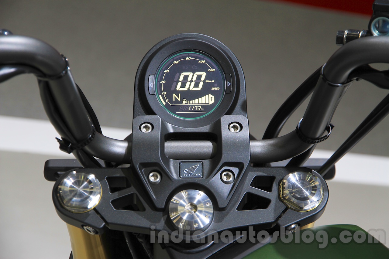 Honda Grom 50 Scrambler Concept One cluster at the 2015 