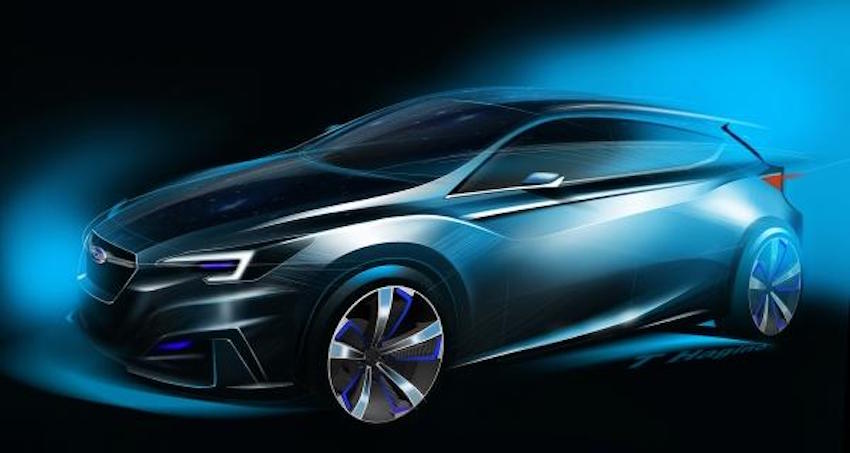 Subaru Impreza Concept front three quarter unveiled
