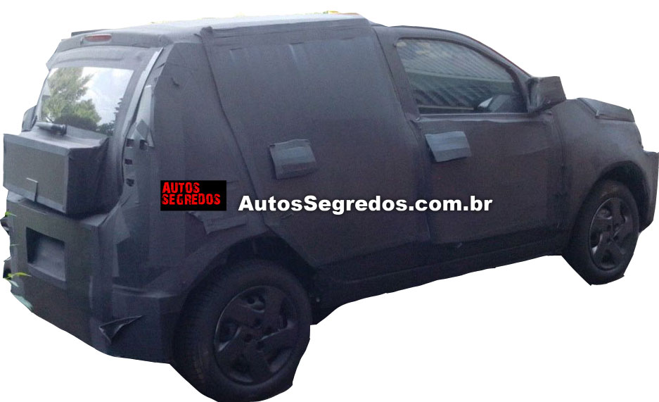 Fiat X1H sub-compact hatchback rear three quarter spotted heavily disguised