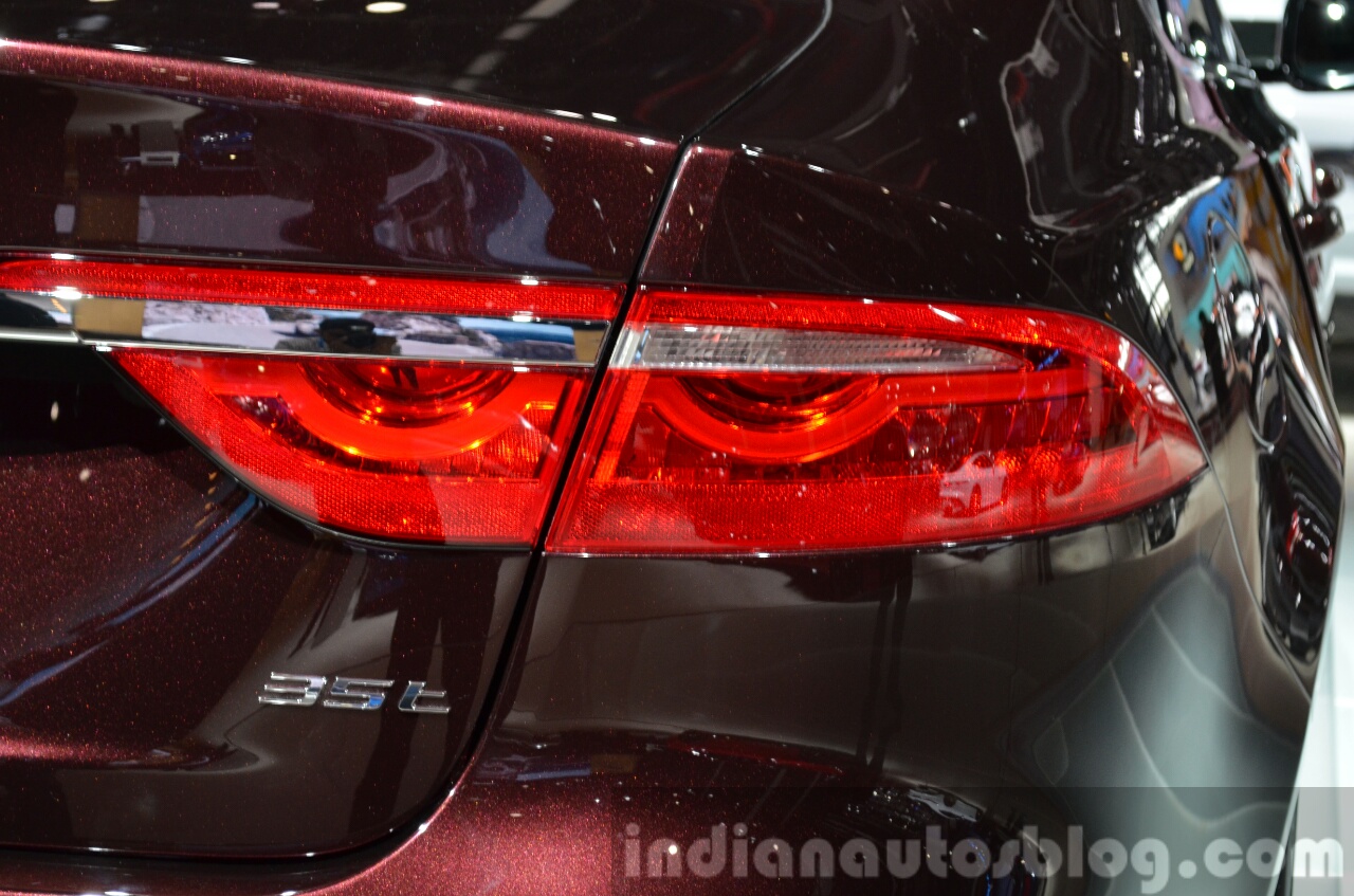 2016 Jaguar XF tail lights at the 2015 Shanghai Auto Show