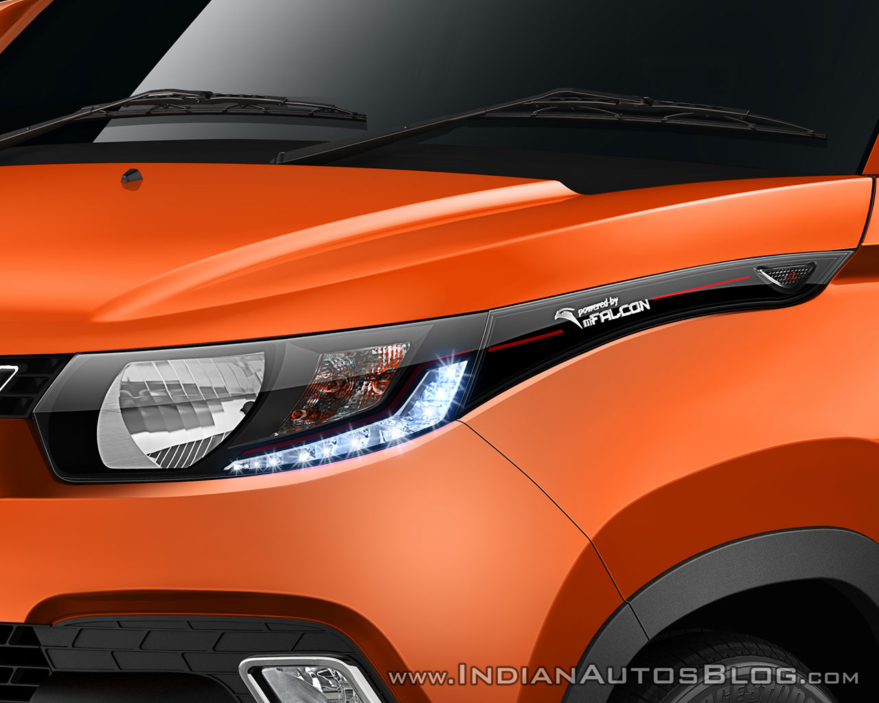 Mahindra KUV100 headlight official