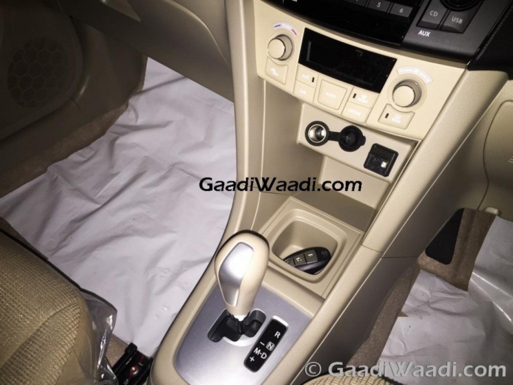 Maruti Swift Dzire ZDi AMT interior demo car spied