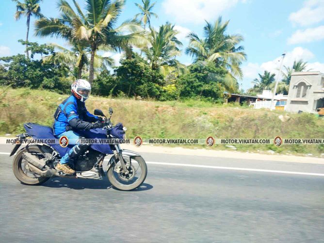 TVS Apache 200 spied on highway by Madhan