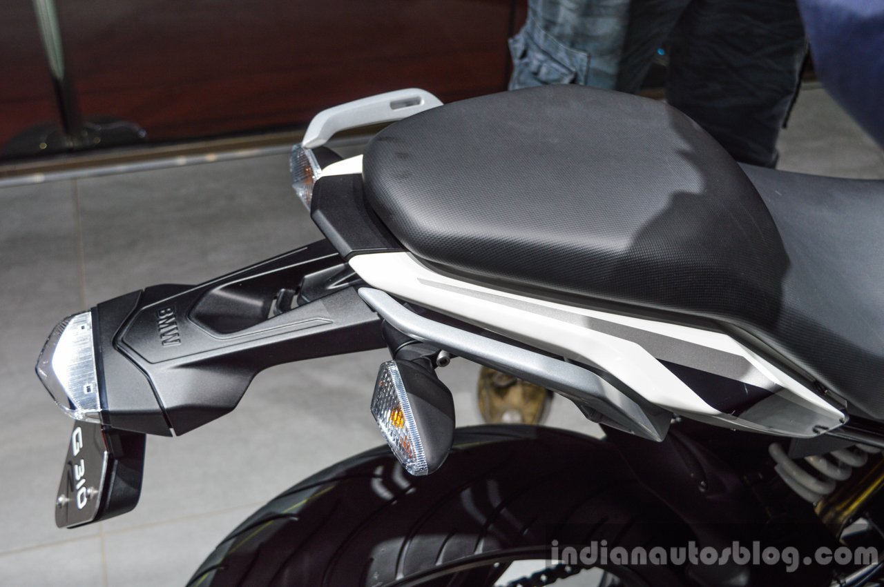 BMW G310R rear seat at Auto Expo 2016