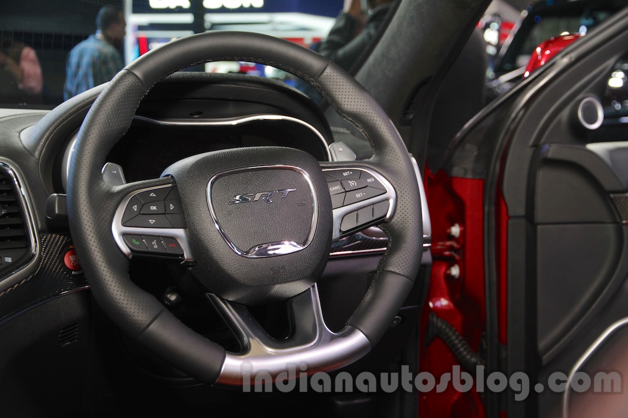 Jeep Grand Cherokee SRT steering wheel at Auto Expo 2016