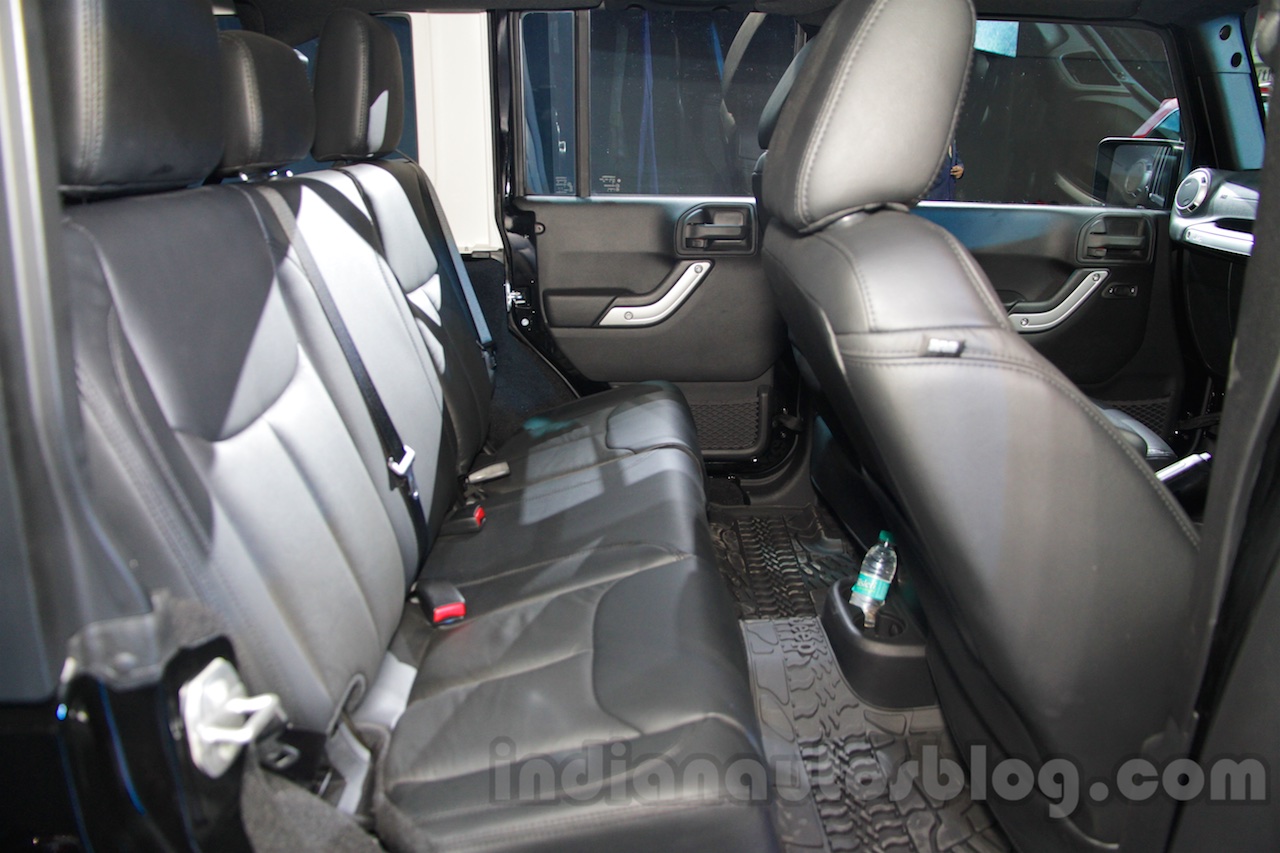 Jeep Wrangler Unlimited rear seat at Auto Expo 2016