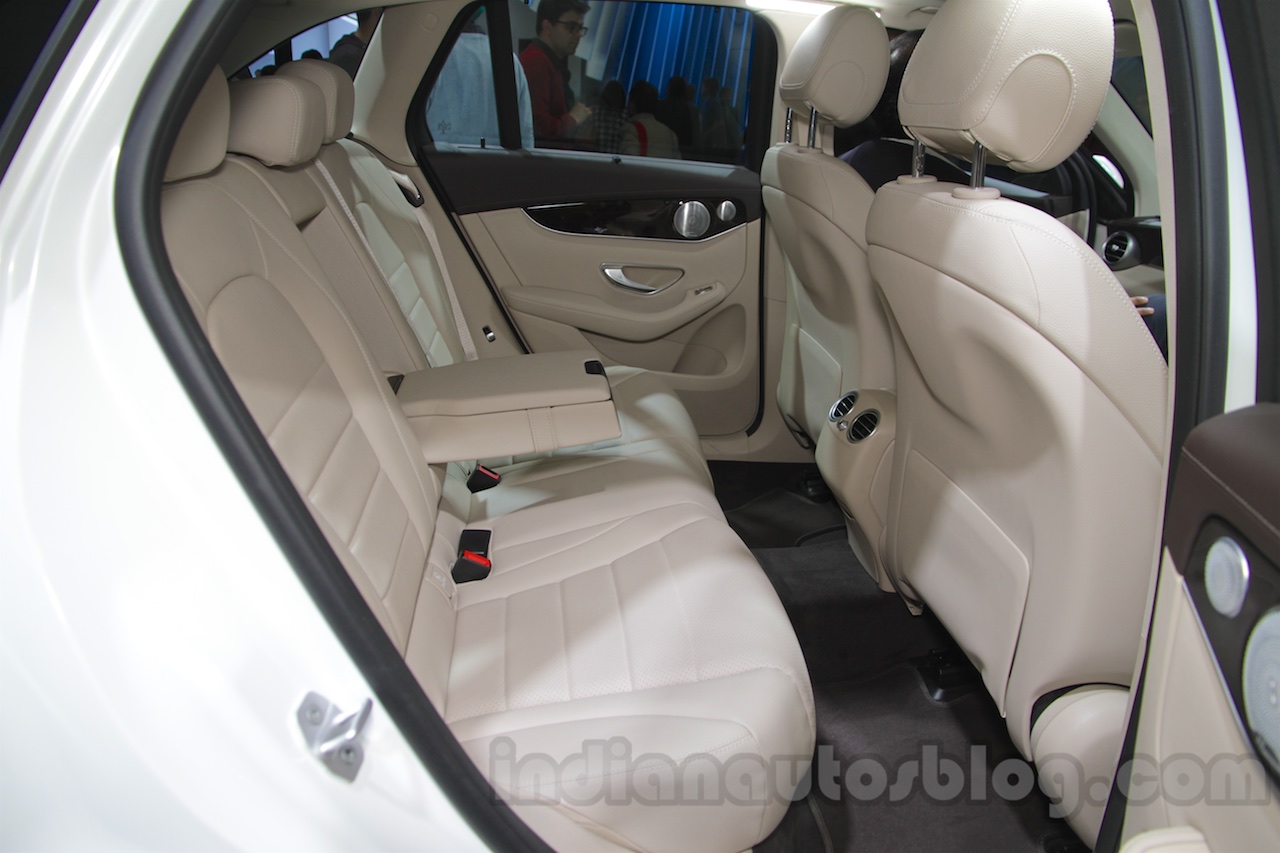 Mercedes GLC rear seat at Auto Expo 2016