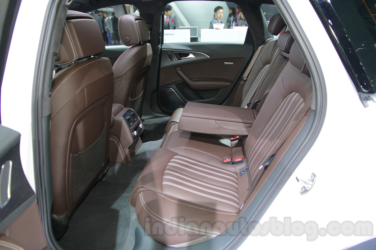 Audi A6 Allroad Quattro rear seat at 2016 Auto Expo